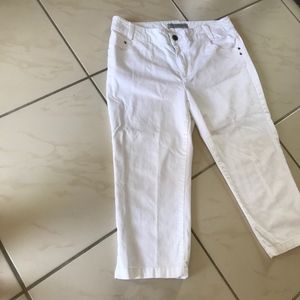 White Crop Pants